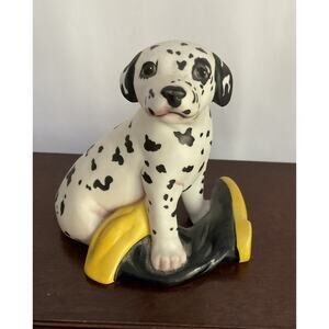 Vintage Dalmatian Dog With Boot 1987 The Franklin Mint Figurine